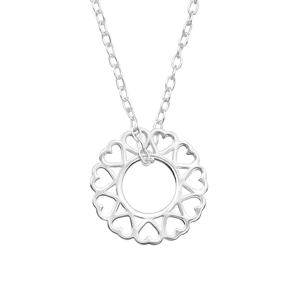 Sterling Silver Circle of Hearts Necklace